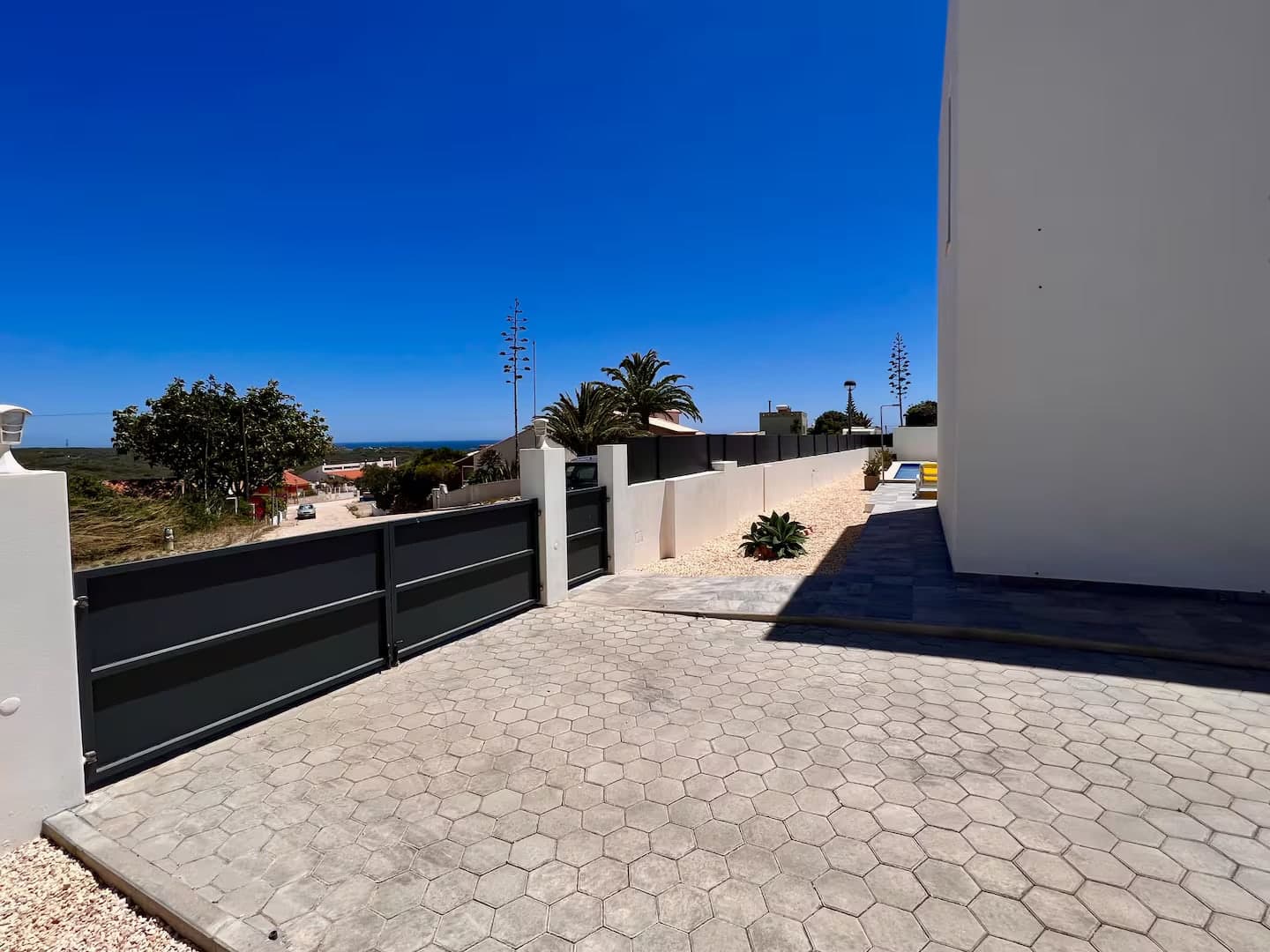 Driveway and private parking space