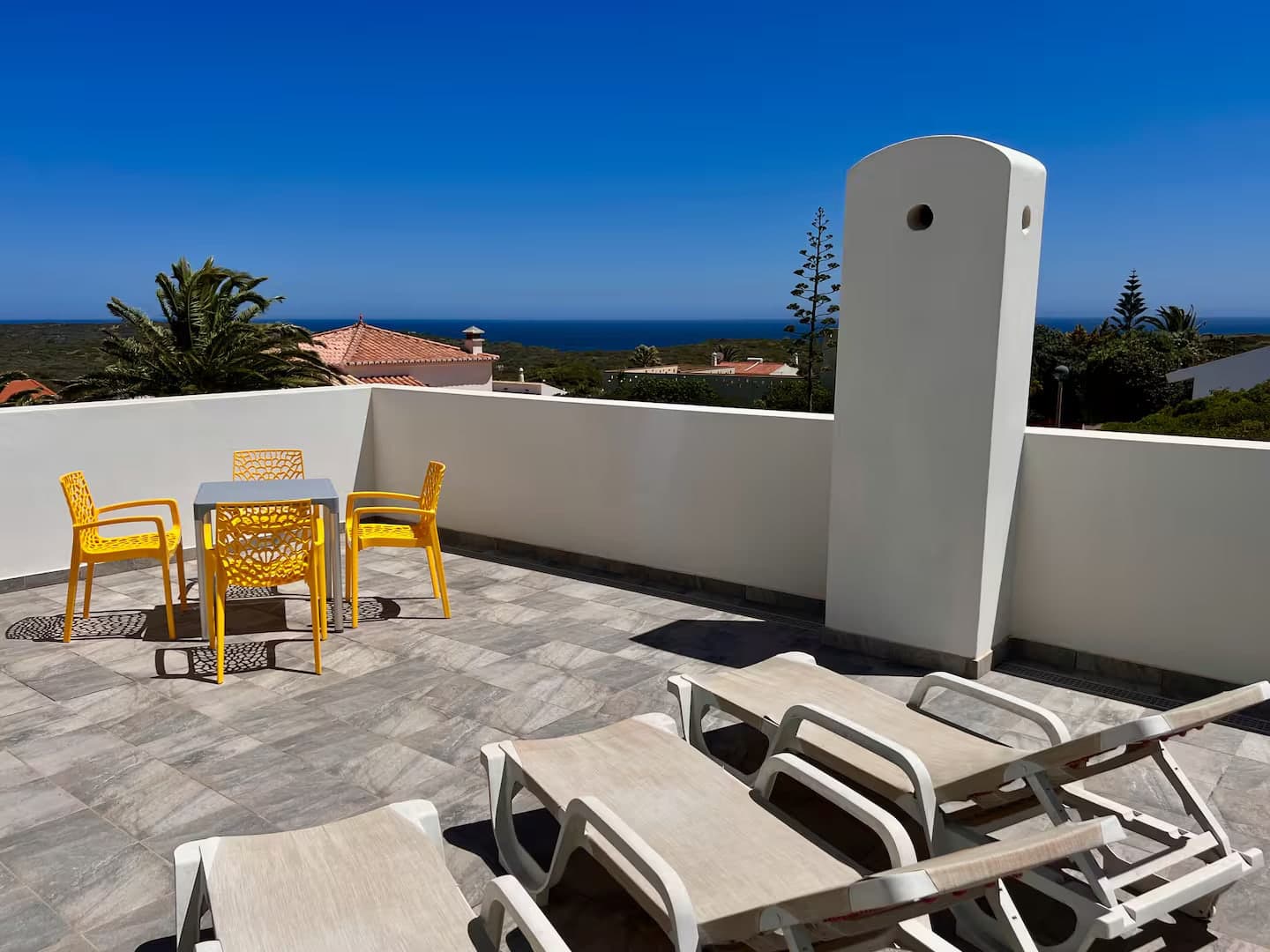 Upper terrace overlooking the Atlantic